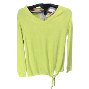 Evy’s Tree knotted waist green long sleeve. Xs NWT
